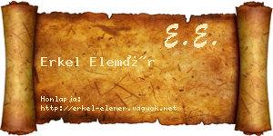Erkel Elemér névjegykártya